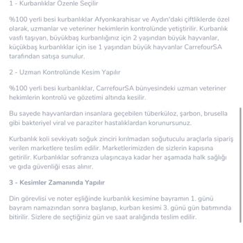 Carrefour SA Kurbanlık İade Sorunu Ve Müşteri Memnuniyetsizliği