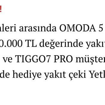 Chery Nisan Ayı Boyunca Yakıt Çeki Hediye Aldatmacası!