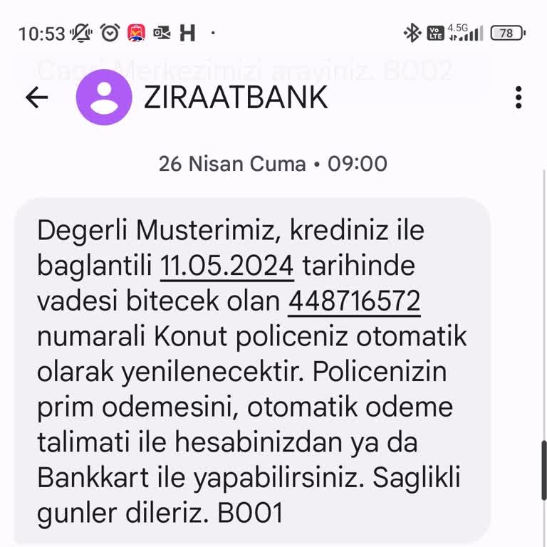 Ziraat Bankası Konut Sigortası İptali