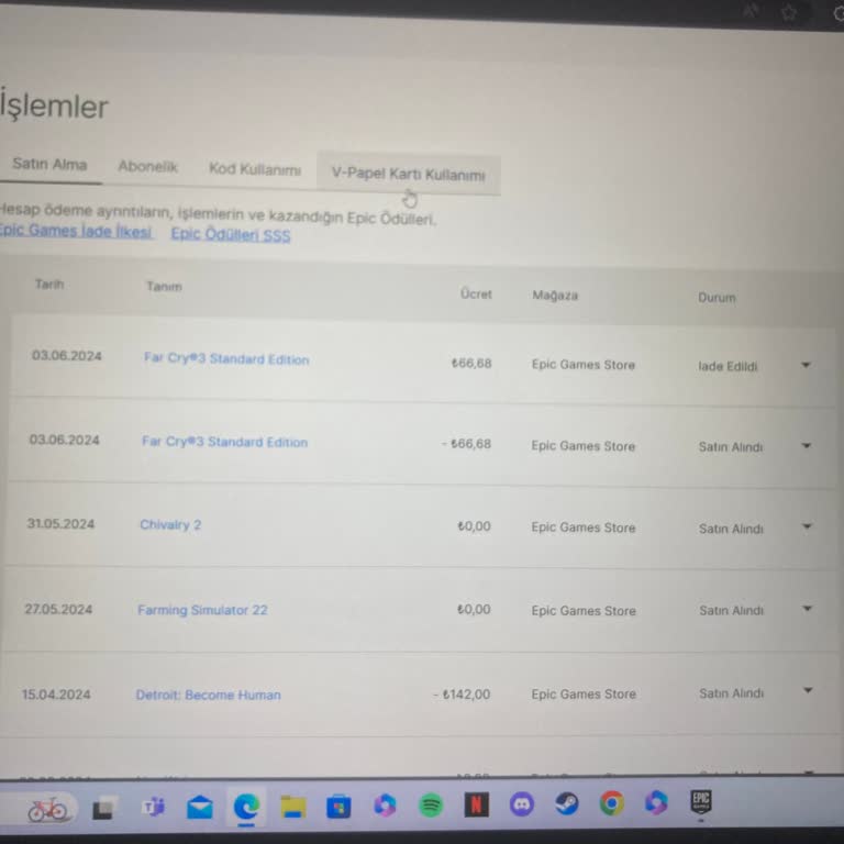 Epic Games Para İadesi İstiyorum