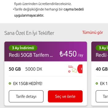 Vodafone Fatura Fiyat Artışı