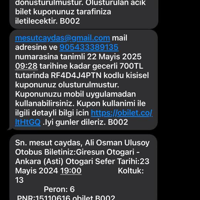 Obilet Para İadesi Vermiyorlar İletişime Bile Geçemiyorum