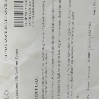 FLO Ayakkabı FLO Hatalı Ayakkabıyı Değiştirmiyor