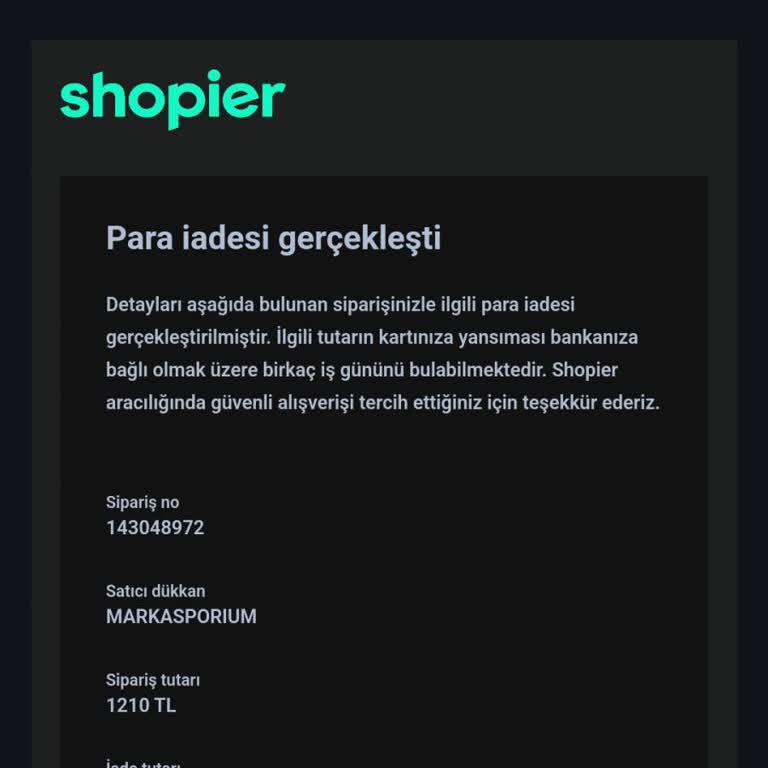 Marka Outlet Paramı İade Etmiyor.