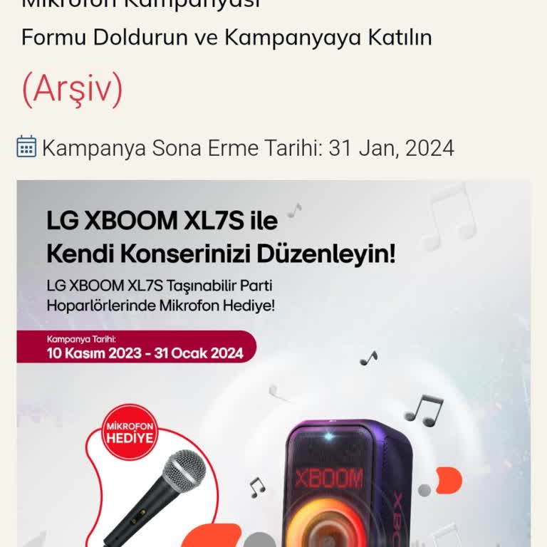 LG Mikrofon Kampanyasından Yararlanamama