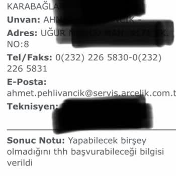 Arçelik TV Kusurlu Olmasına Rağmen Çözüm Üretilemiyor