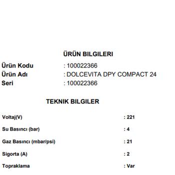 Baymak Dolce Vita Dpy 24 Garanti Süresi Sorunu