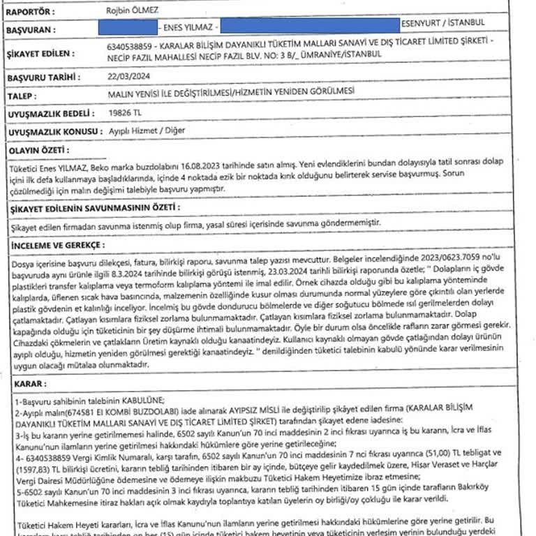 Beko Karalar Bilişim Çözülmeyen Buzdolabı Sorunu