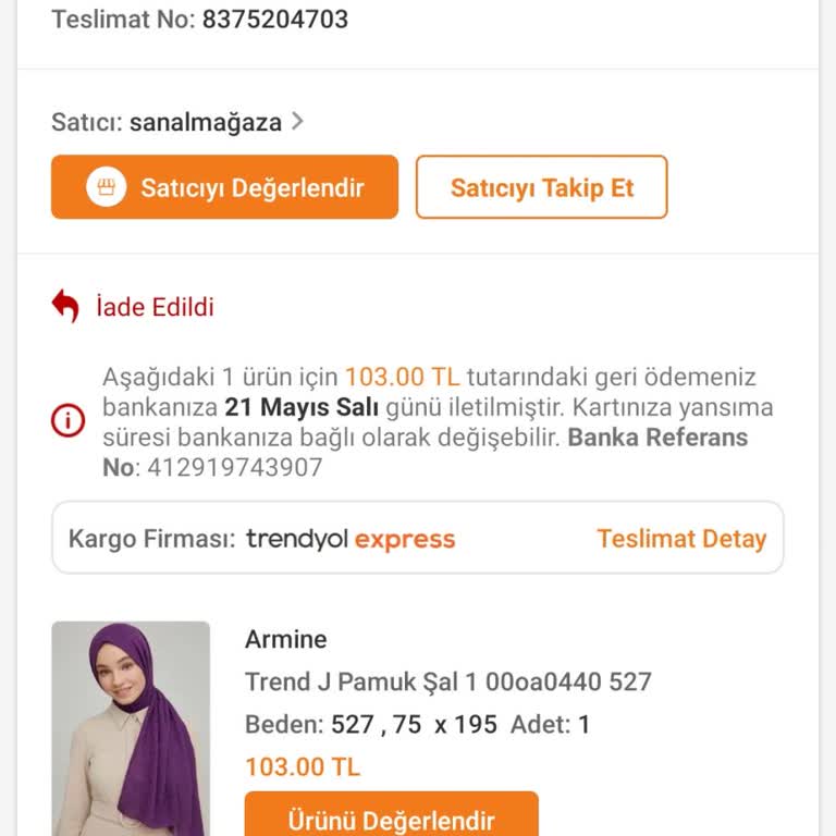 Trendyol'un 'Sanal Mağaza' İsimli Firmaya Beni Mağdur Ettirmesi.