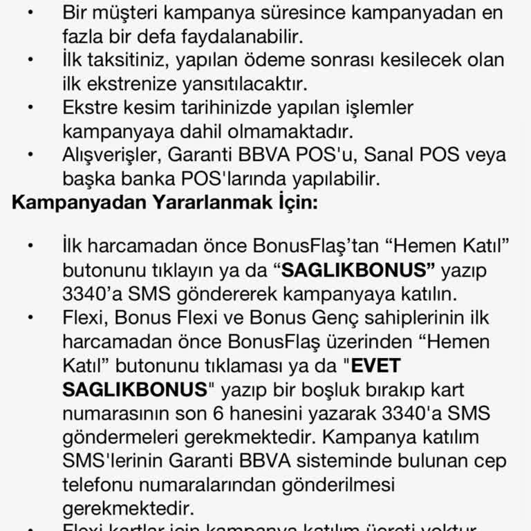 Garanti BBVA Sağlık Harcaması Kabul Edilmemesi