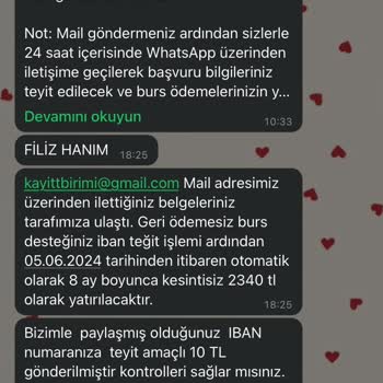 Şaban Cengiz Vakfı (Burs Başvuru) Bilgi Güvenliği İhlali Şikayeti