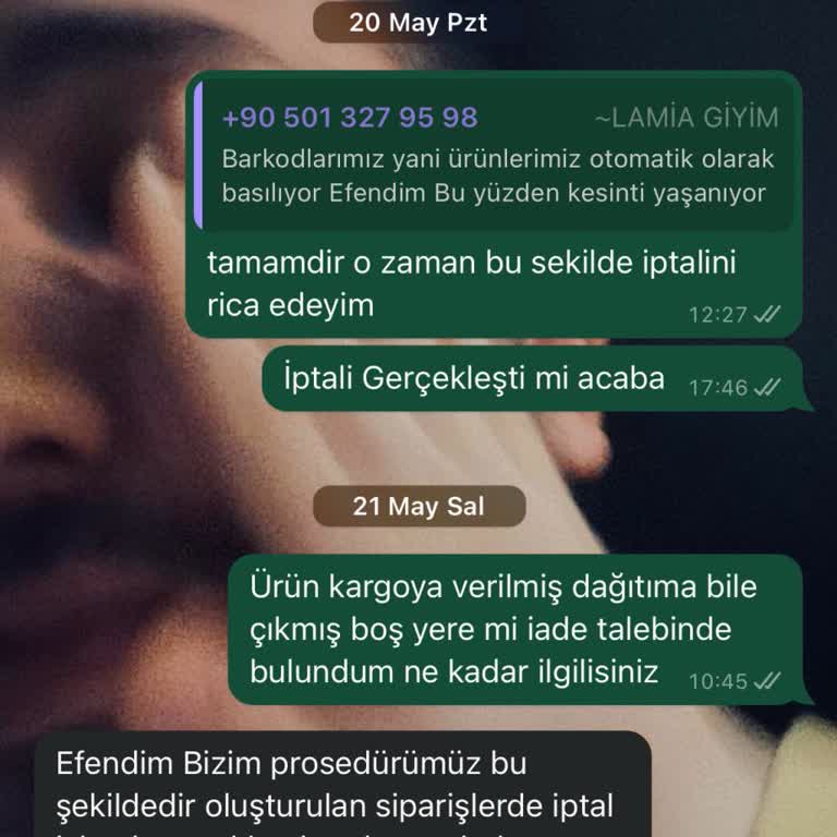 Lamia Giyim İade Ücreti İşlemi