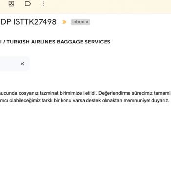 THY'den Valizimin Hasarını Tazmin Edemiyorum.