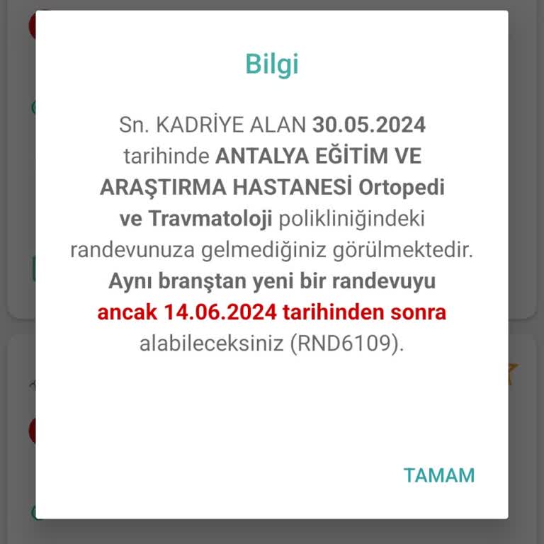 Sağlık Bakanlığı Mrs Hatası Kaynaklı Dr. Gitmemiş Görünüyorum