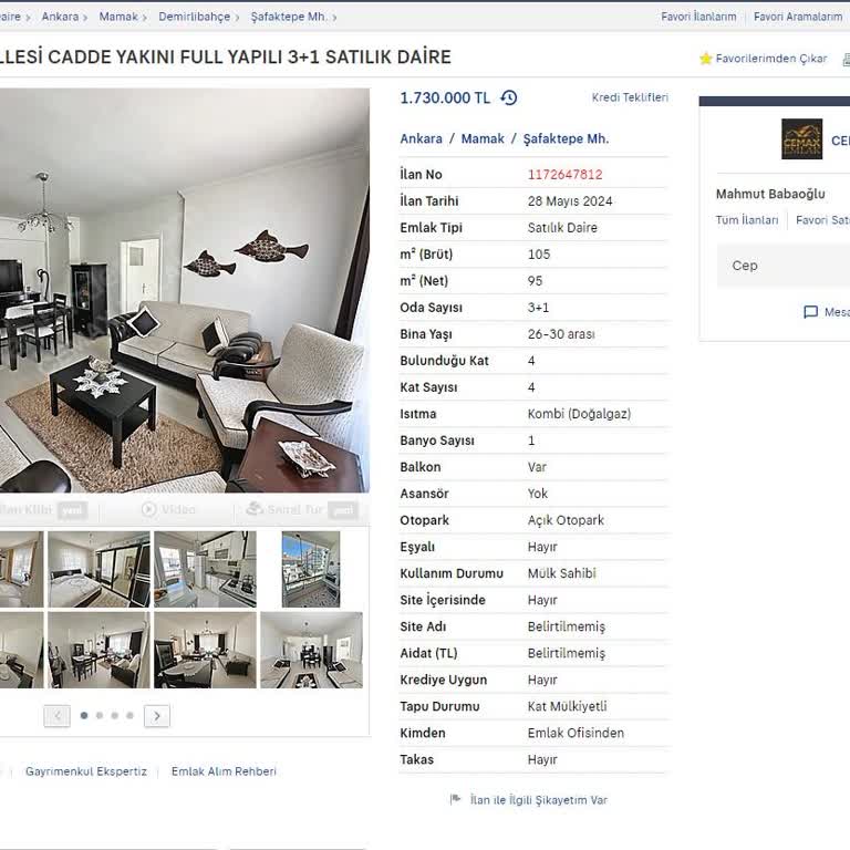 Sahibinden Sahinden.com Emlak İlanlarında Yanıltıcı Konum Bilgisi Sorunu