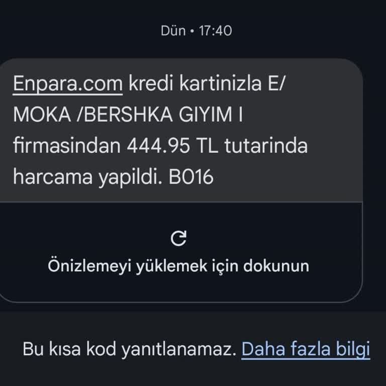 E/MOKA/Bershka Giyim Bilgim Dışında Kredi Kartımdan Ödeme Almış
