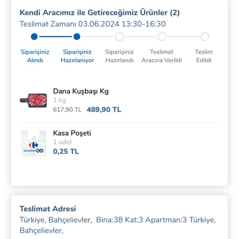 Carrefour SA Sipariş İptali Yapamıyoruz