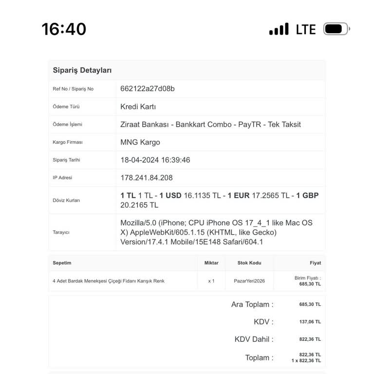 Rüzgar Botanik Sipariş Teslim Etmeme!