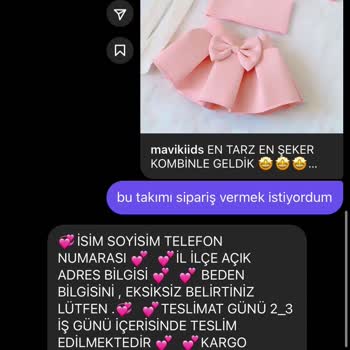 Mavikiids (Instagram) İstediğim Ürünle Alakası Yok