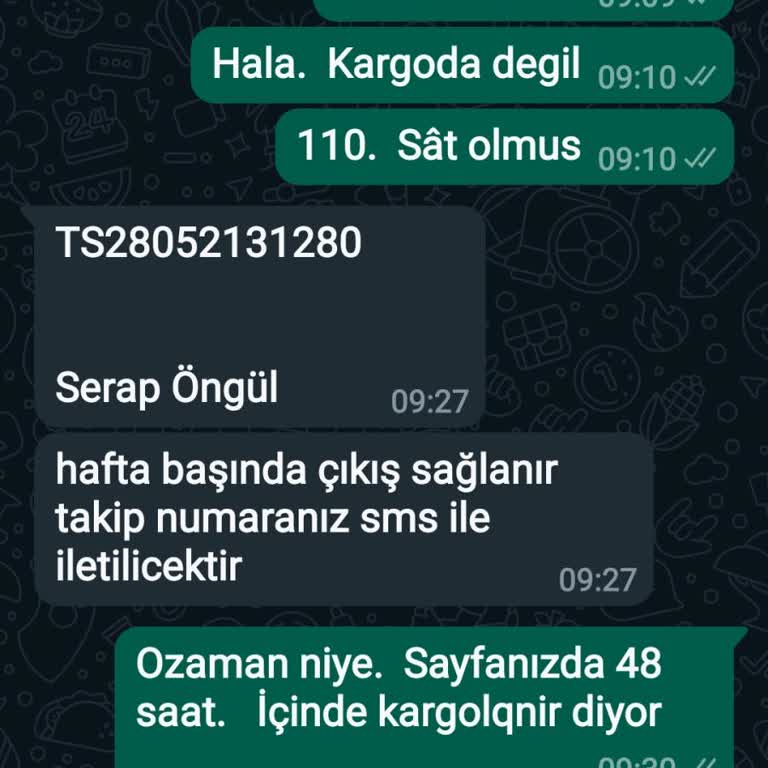 Modamerve 1hafta Oldu Kargoya Verilmedi