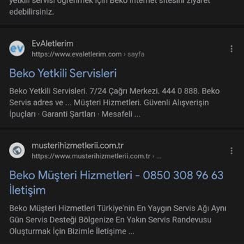 Musterihizmetlerii.com.tr Kendilerini Beko Yetkili Servisi Olarak Gösteren Yanıltıcılar
