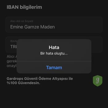 Gardrops'ta Sattığım Ürünün Parasını İbanıma Atamıyorum.