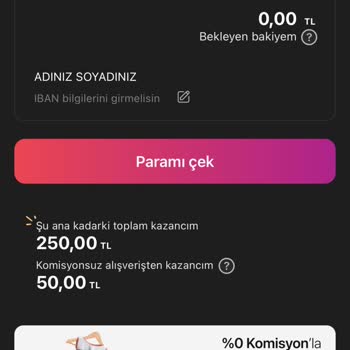 Gardrops'ta Sattığım Ürünün Parasını İbanıma Atamıyorum.