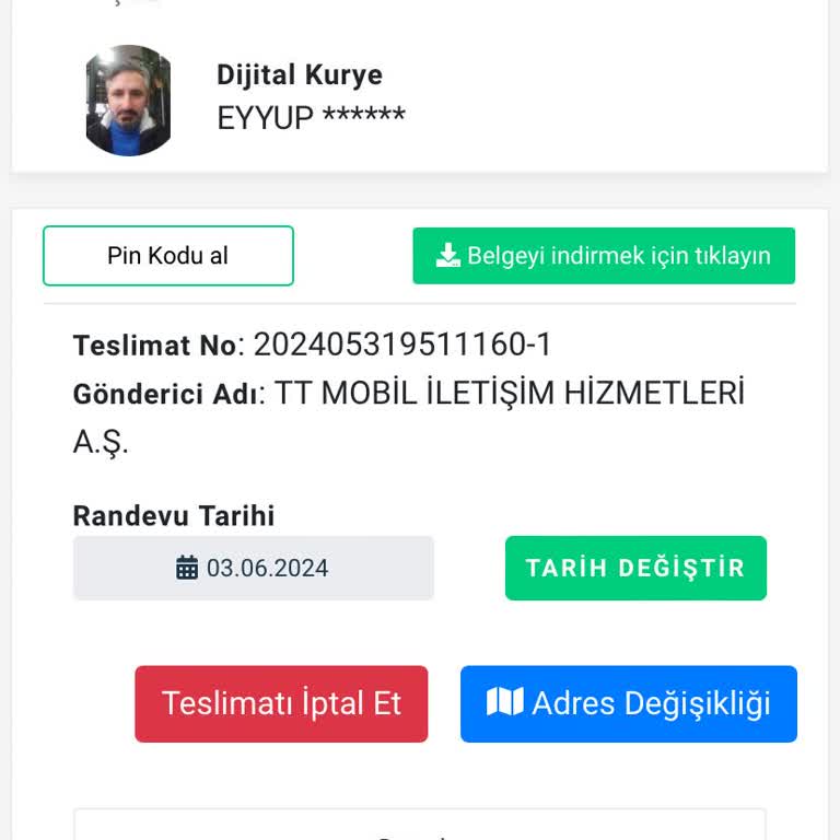 Dijital Kurye Yüzünden Yeni Hattımı Alamıyorum