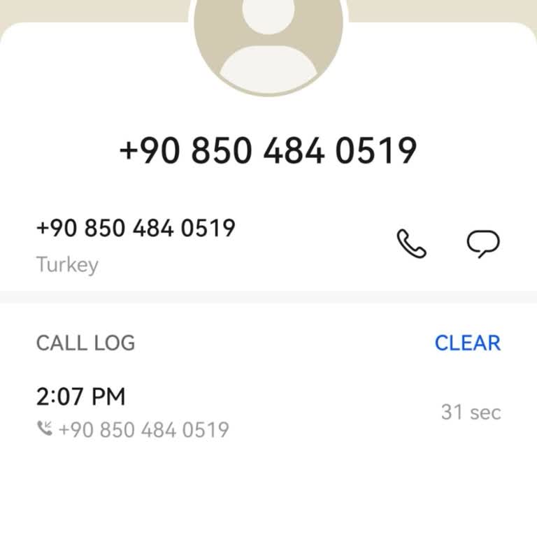 03.06.2024 Tarihinde 08504840519 Numaralı Telefondan Bana Ulaşıldı.