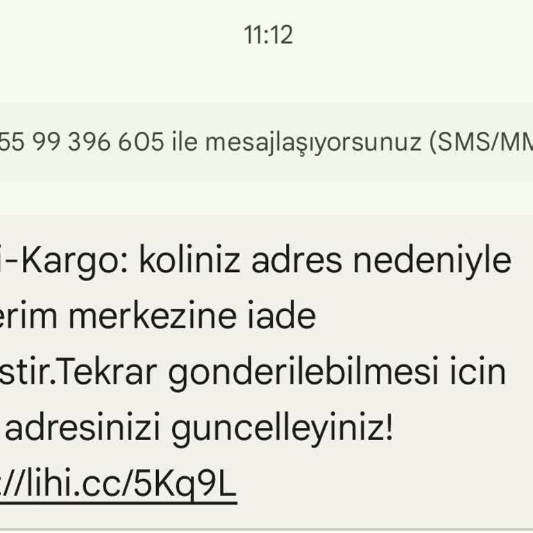 Kargo Adres Değişikliği Mesaj Sorunu
