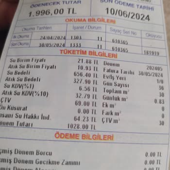 İSKİ Su Faturası