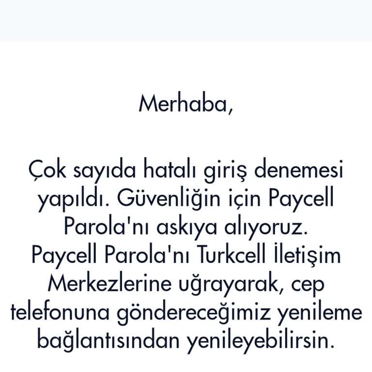 Paycell Şifre Değiştirme Müşteri Hizmetleri Ulaşamıyoruz