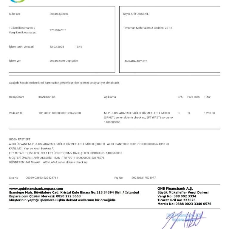 Medical Park Hastanesi Para İadesi Yapılmadı