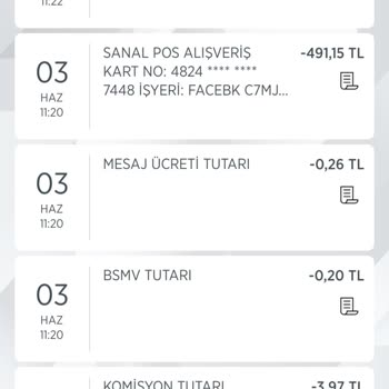 Facebook Provizyon Adı Altında Banka Kartımdan Düzenli Para Çekiyor