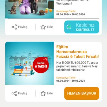 VakıfBank Eğitim Harcamalarına 6 Taksit Kampanyası Yapmadı