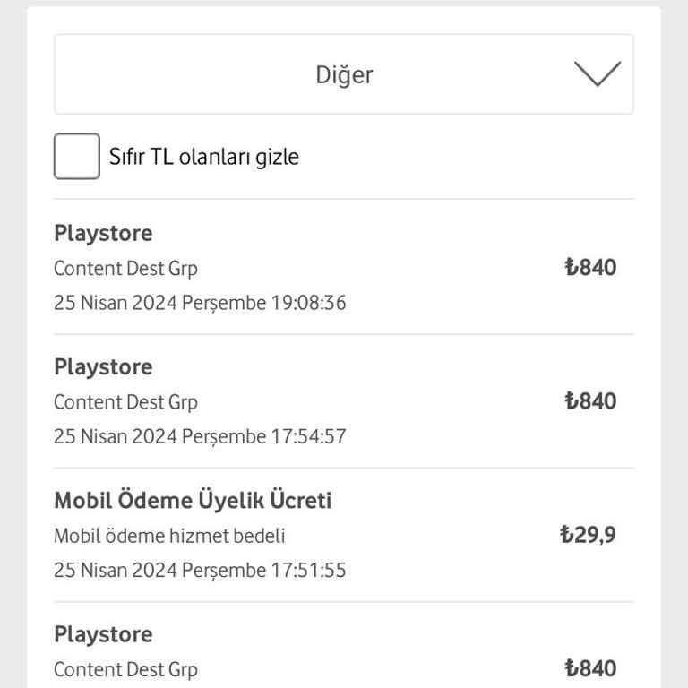 Vodafone Net Content Dest Grp Vakası