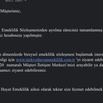 Türkiye Hayat Emeklilik BES Çıkış İşlemleri