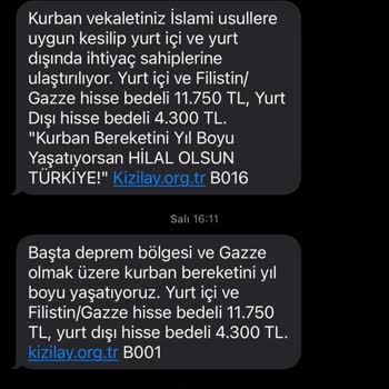 Türk Kızılay Kapattığım Halde Israrla Mesajlara Devam Ediyor
