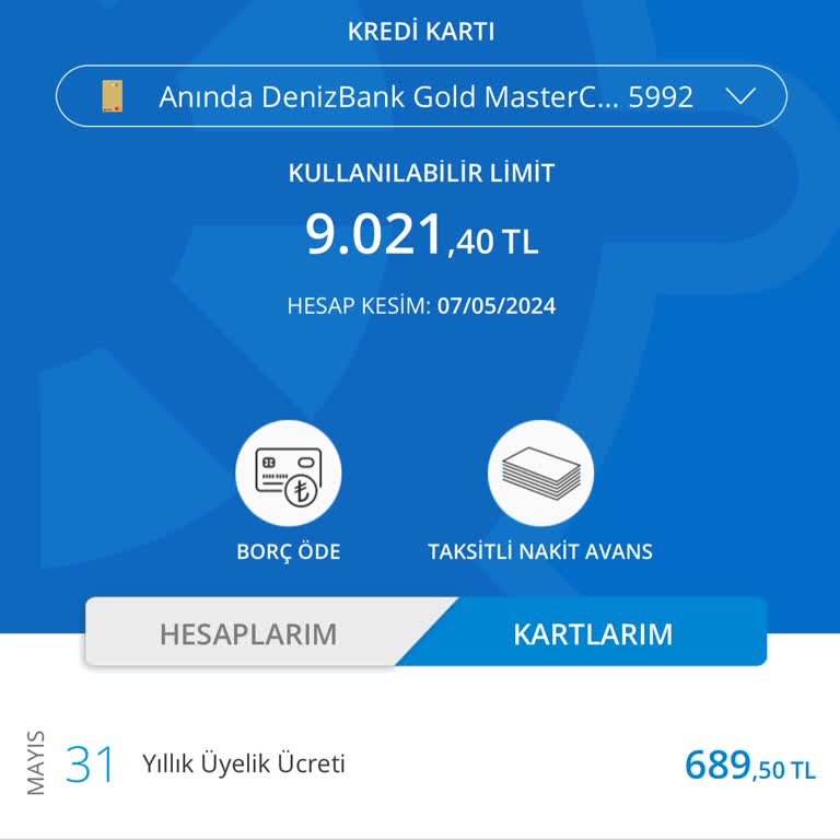 Denizbank Bilgim Dışı Kart Aidatı Çekimi