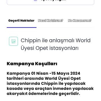 Chippin Opet Hediye Puanımı Yatırmıyor!