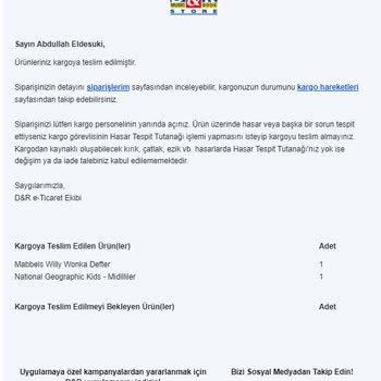 KARGOMsende Kargom'dan Verdiğim Siparişim Gelmedi