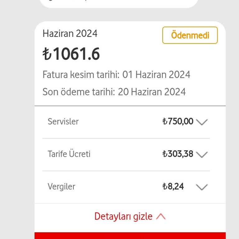 Vodafone Servis Abonelik Ücreti!