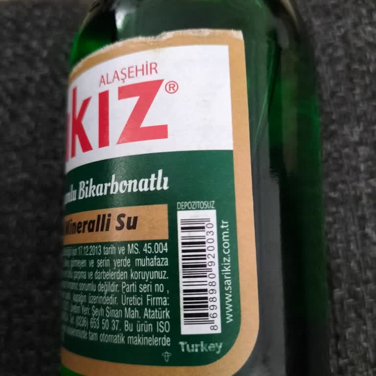 Bir Koli Sarıkız Maden Suyu Bozuk Çıktı.