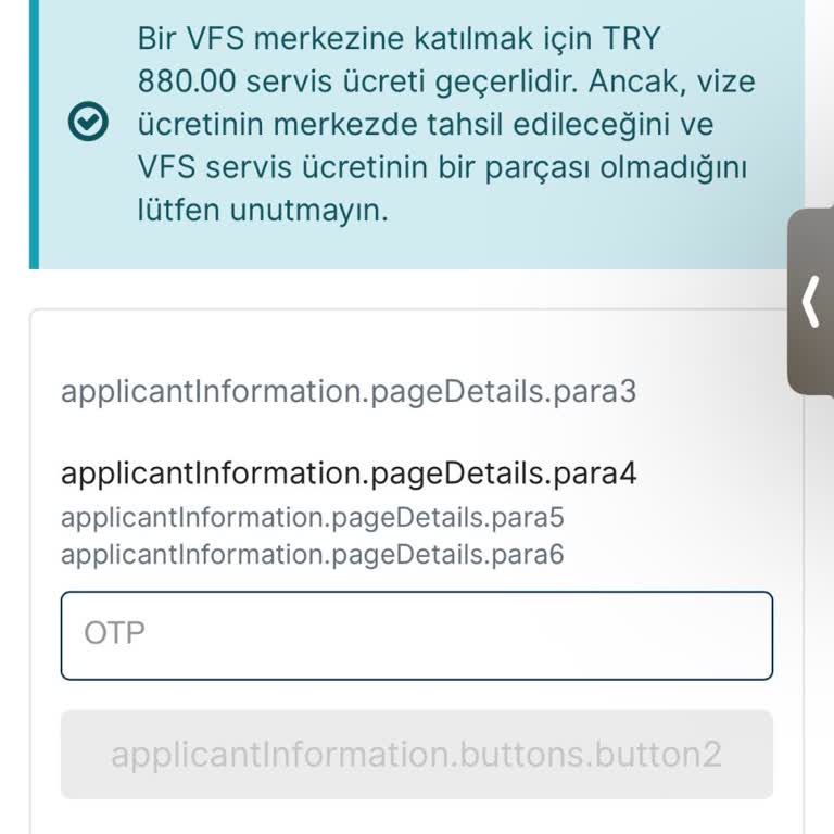 VFS Global OTP Şifresi Gelmiyor