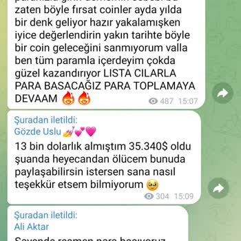 Telegram Binance Üzerinden Yalan Coin Satıyor Ben Yandım Siz Yan Mayın