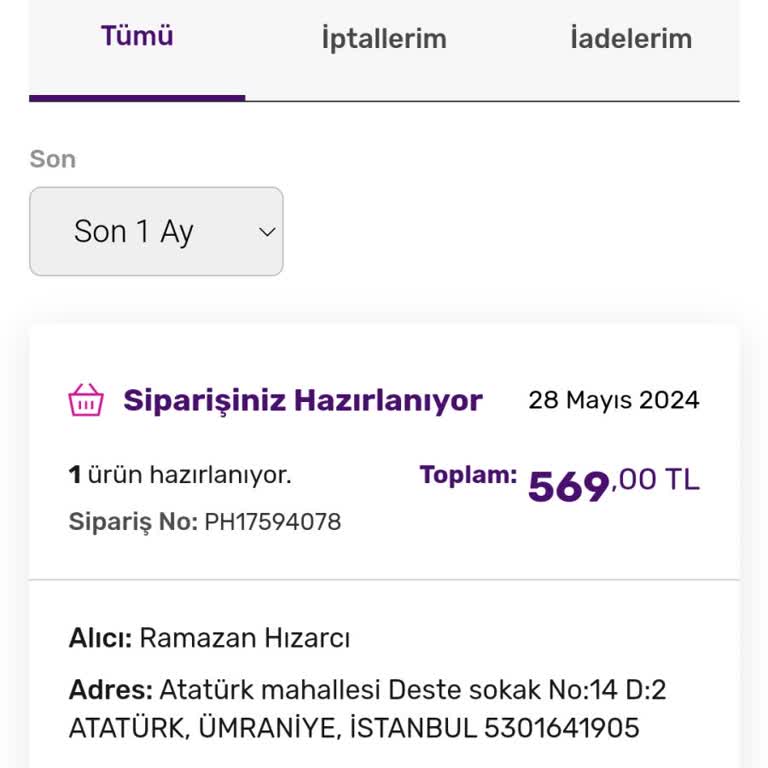 Gratis Tarafıma Ulaşmayan Ürünü İptal Etmiyor