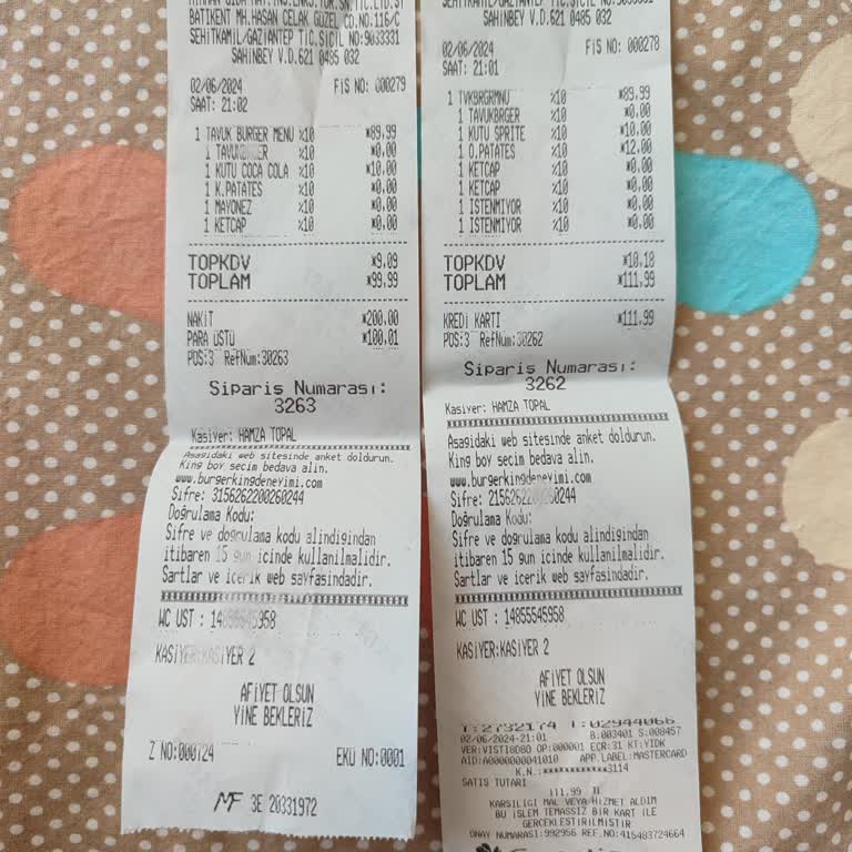 Burger King Sormadan İçecek Patates Fark