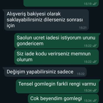 İdil Mulhan Butik 2li Takim... Ücret İadesi İstiyorum