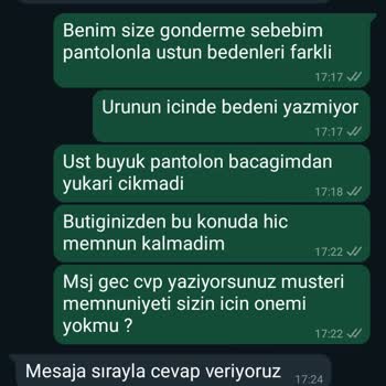 İdil Mulhan Butik 2li Takim... Ücret İadesi İstiyorum
