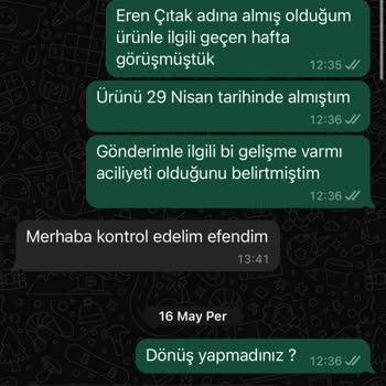 Vavrattan Sipariş Teslimatında Yaşanan Sorun Ve İletişim Eksikliği